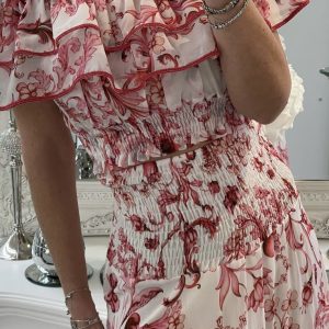 Top scollo Bardot stampa Baroque Toni Rosati