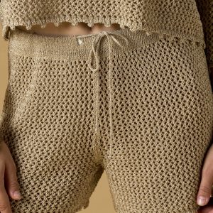 Copia di Shorts Crochet Lurex Oro